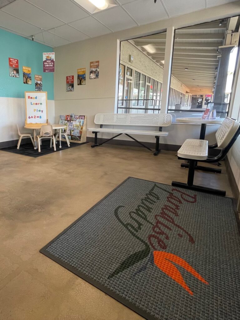 Citrus Heights sitting area and children's play area